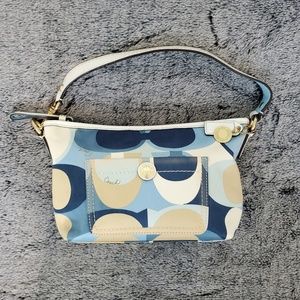 COACH ||| SIGNATURE HANDBAG BLUE/CREAM L0771-11733